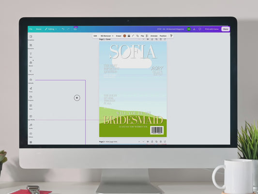 Bridesmaid Proposal Magazine - Editable Canva Keepsake