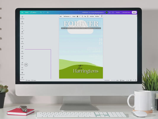 Wedding Magazine Template - 34 Page Editable Canva Wedding Booklet