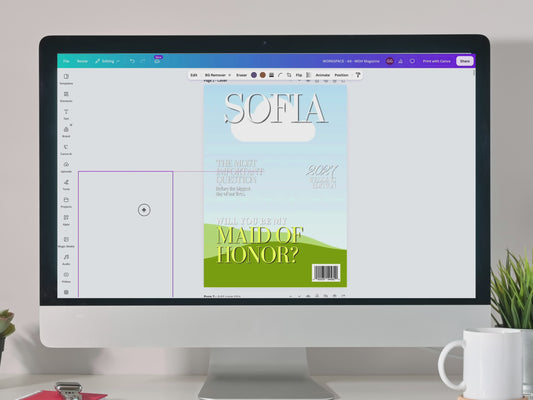 Maid of Honor Proposal Magazine - Editable Canva Keepsake